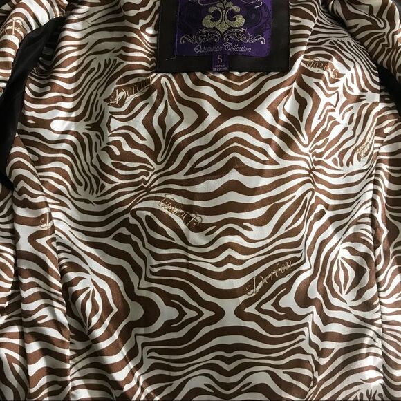 Brown Faux Leather Woman Jacket by Deréon - Picture 7 of 8